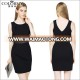 New Fashion Style Knee-length Black Bodycon Slim Sleeveless office Pencil Women Dresses